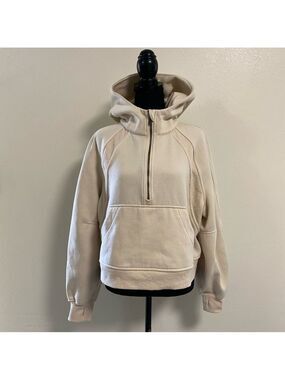 Lululemon Hoodie Women’s Size Small Beige Scuba oversized half zip Hoodie